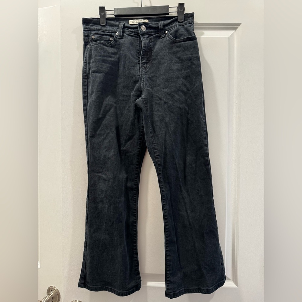 Levi's 512 Jeans Women 10 S/C Black Dark Wash Perfectly Slimming Boot Cut Jeans